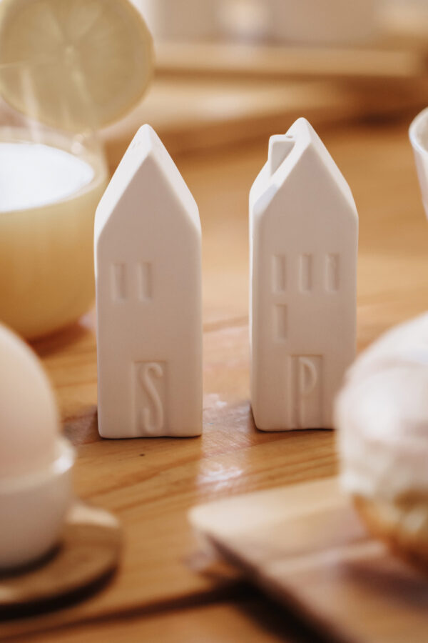 Salt and pepper shakers S & P