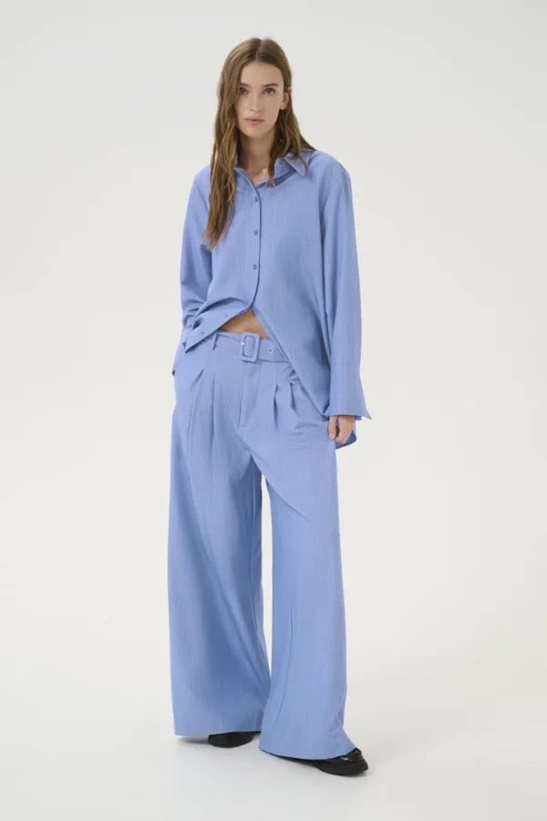 Vitta High Wide Pant - skye blue