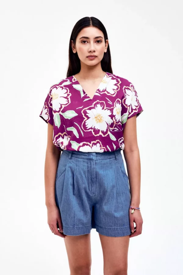 saba blouse korte mouwen