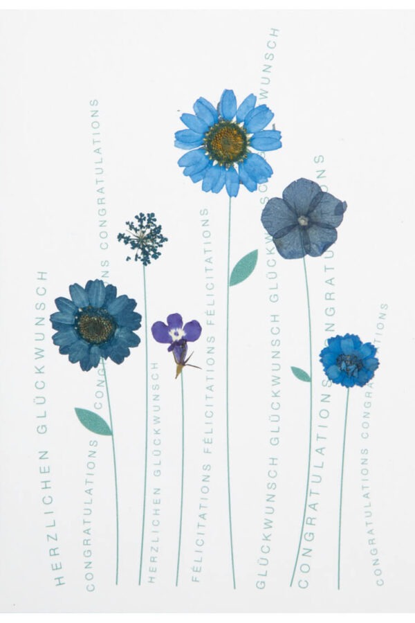 Heart blossom card "Congratulations"