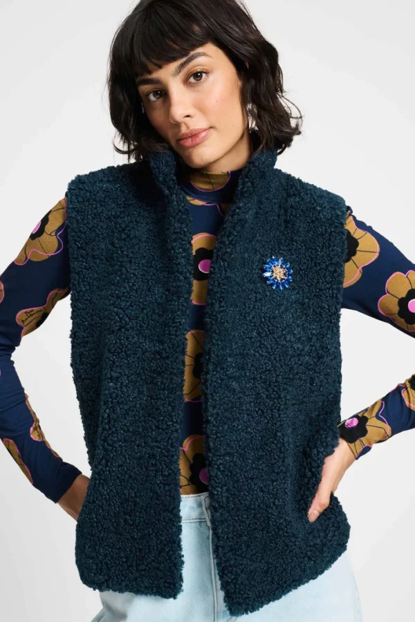 Gilet Teddy Love Navy